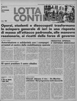 Operai, studenti e disoccupati trasformano lo sciop~ro generale di