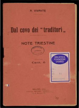 &middot;nal covo dei " traditori ,,