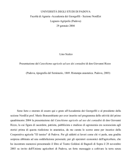 la relazione - Universit&agrave; degli Studi di Padova
