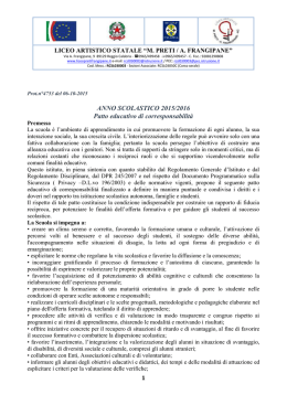 Patto di corresponsabilit&agrave; - LICEO ARTISTICO PRETI FRANGIPANE