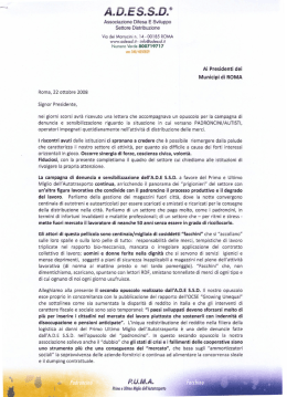 Ai Presidenti dei Municipi di Roma