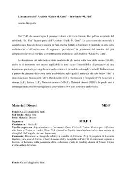 Scarica il pdf dell`Inventario del Sub-fondo "M. Fini"