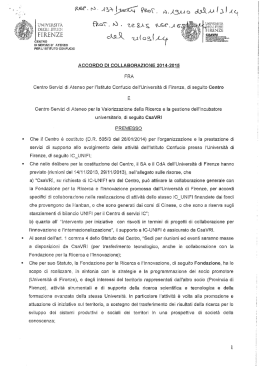 accordo di collaborazione 2014-2015 fra