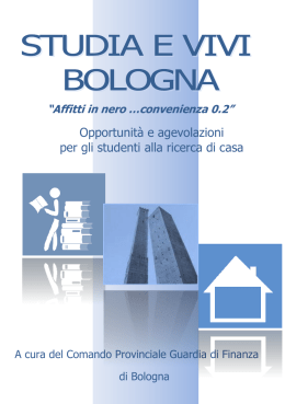 Studia e vivi a Bologna - Affitti in nero...convenienza zero