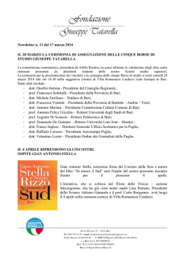Newsletter n11 - Fondazione Giuseppe Tatarella