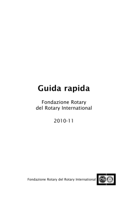 Guida rapida sulla Fondazione Rotary