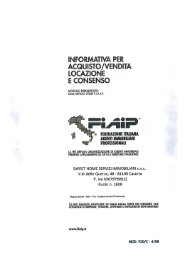 informativa per acquisto/ ven dita locazione e consenso