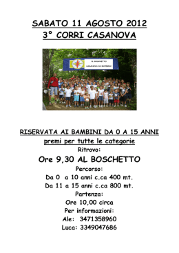 Opuscolo Corri Casanova 2012