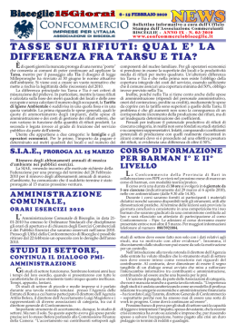 tasse sui rifiuti: qual e` la differenza fra tarsu e tia?