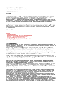 Documentazione sul progetto della nuova biblioteca. Parte 1