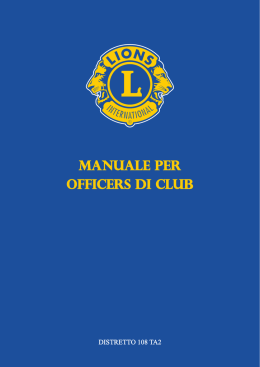 Manuale per Officer di Club