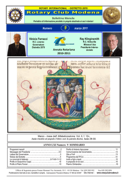 Numero 9 Marzo 2011 - Rotary Club Modena