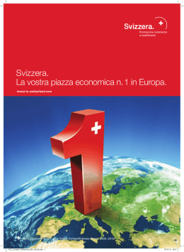 Svizzera. La vostra piazza economica n. 1 in Europa.