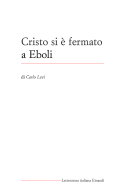 Cristo si &egrave; fermato a Eboli