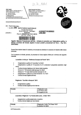 lettera invito gara d.d. 551 - Parco Nazionale delle Foreste