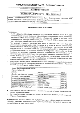 i SETTORE TECNICO i - VII&deg; Comunit&agrave; Montana Salto Cicolano