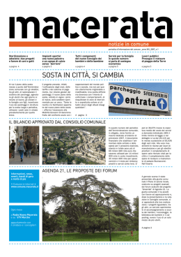 sosta In cItt&agrave;, sI cambIa