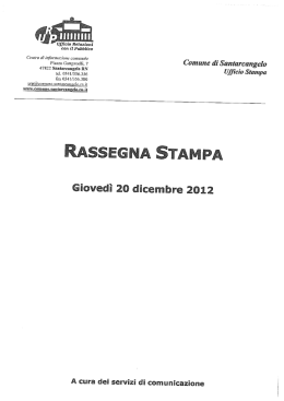 Page 1 Ufficio Relazmm con il Pubblico Centro di iryîlrmazimze