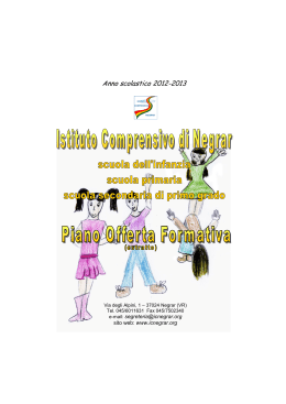 Anno scolastico 2012-2013 - Istituto Comprensivo di Negrar