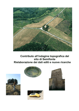 Contributo all`indagine topografica del sito di Semifonte