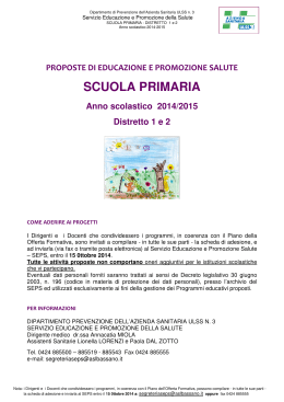 scuola primaria - ULSS n. 3