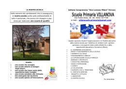 Organizzazione e regolamento Primaria Villanova