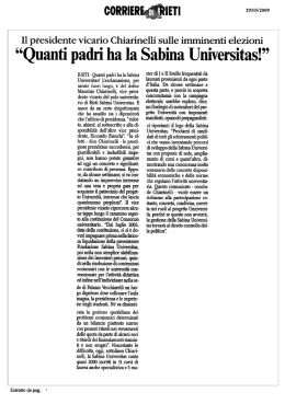 Scarica il file PDF - Sabina Universitas