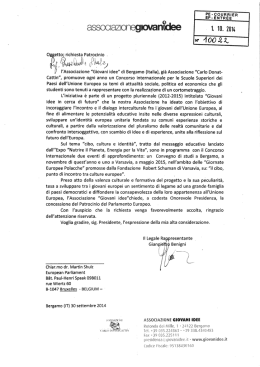 l`Associazione "Giovan? idee&rdquo; di Bergamo Stalla}, gi&agrave;
