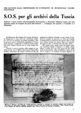 8.0. S. per gli archivi della. Tuscia