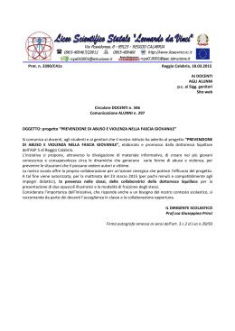 Prot. n. 3390/C41a Reggio Calabria, 18.03.2015 AI DOCENTI AGLI