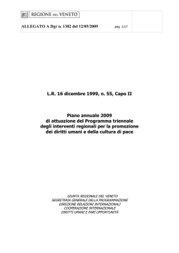 Regione del Veneto, Giunta Regionale, Interventi regionali per la