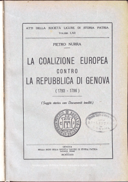 la coalizione europea la repubblica di genova