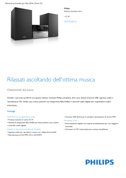 Product Leaflet: Sistema musicale Micro a 15 W