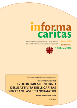 InformaCaritas Febbraio 2016