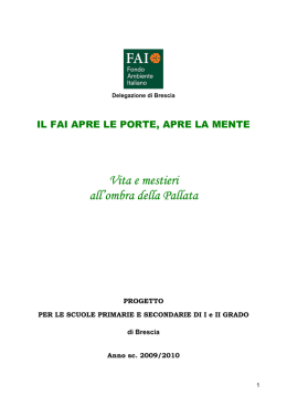 Vita e mestieri all`ombra della Pallata