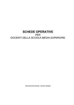 schede operative - Nunzio Scibilia