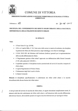 ordinanza - Comune di Vittoria