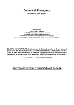 Servizio / Fornitura - Comune di Fontegreca