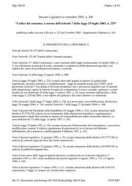 D.Lgs 206/05 - Guardia di Finanza