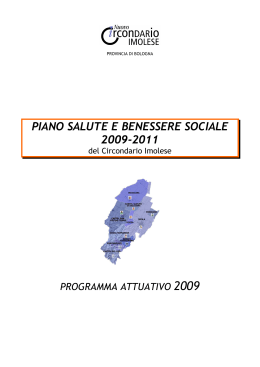 Piano Salute Benessere Sociale 2009-2011