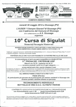 volantino - Podismo Lombardo