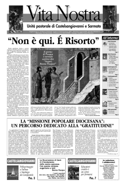 un percorso dedicato alla &ldquo;gratitudine&rdquo;