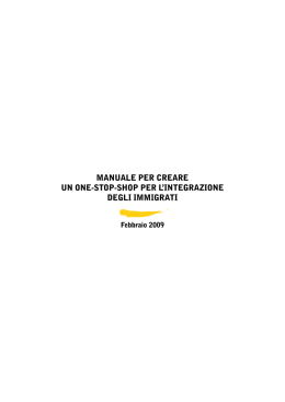 manuale per creare un one-stop-shop per l`integrazione degli