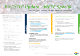 PV CYCLE Update - WEEE Special