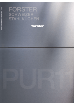 Gesamtkatalog Forster Stahlküchen PUR11 / PDF