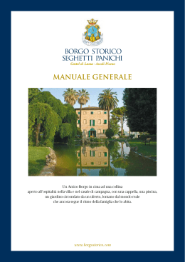 Borgo Storico property manual breve Italiano