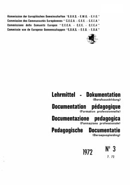 Lehrmittel Dokumentation Documentation p&eacute;dagogique