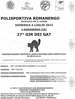 volantino - Podisti Ombriano