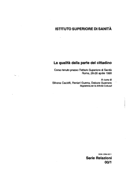 Serie Relazioni 00/1 (Pag. 1 - 53). [PDF - 1300.44 kbytes]