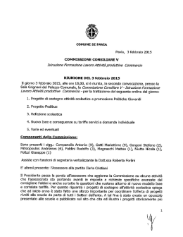 Verbale 3 febbraio 2015 - Consiglio comunale